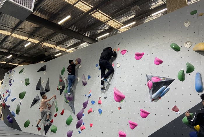 young people clip and climbing