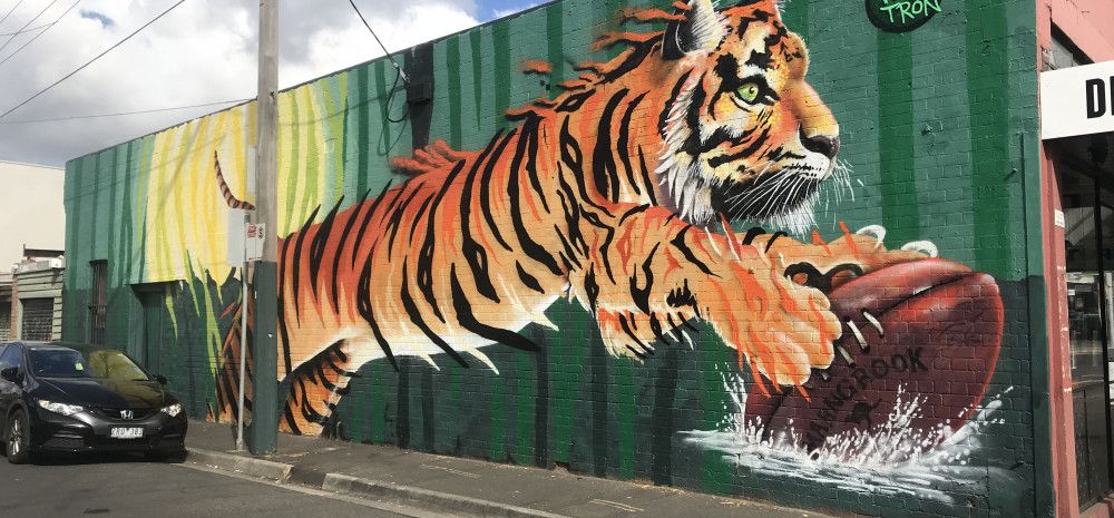 Tiger mural art