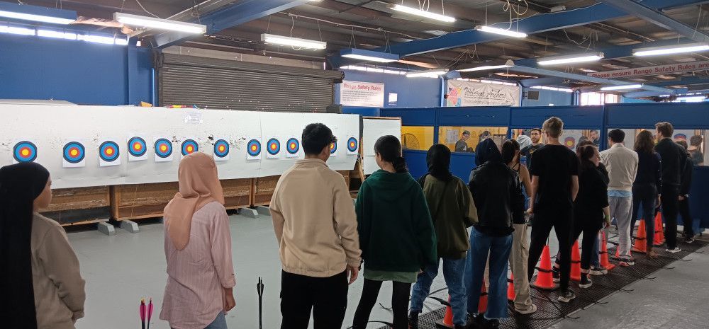 Young people at archery holiday activity 