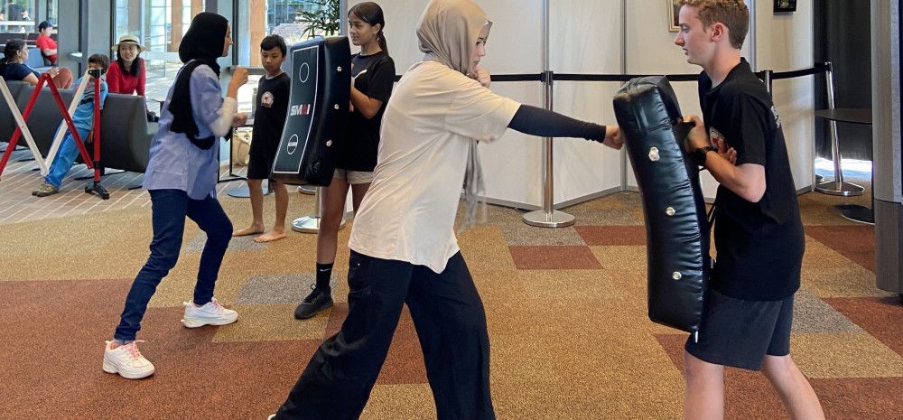young person doing self defence