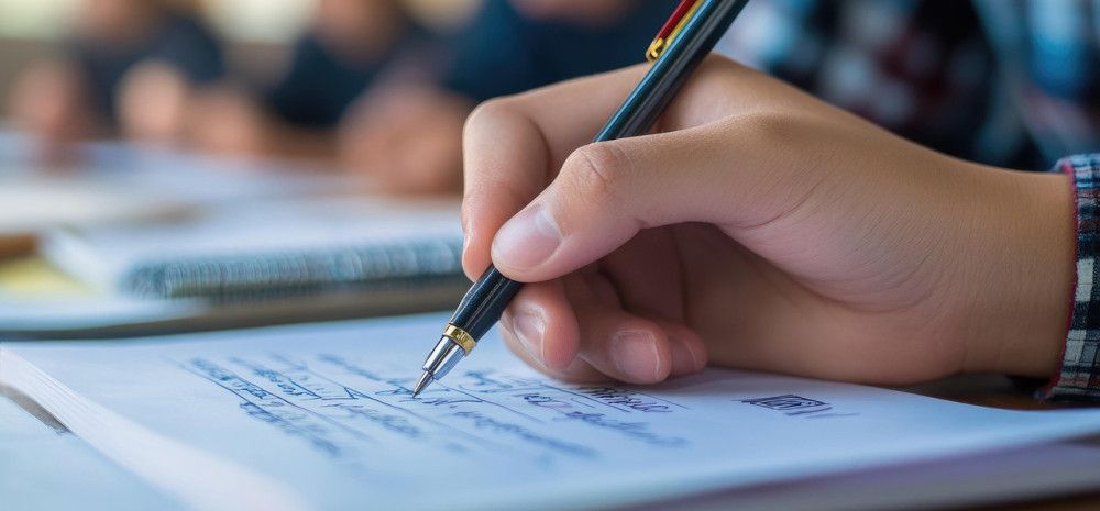 Someone writing