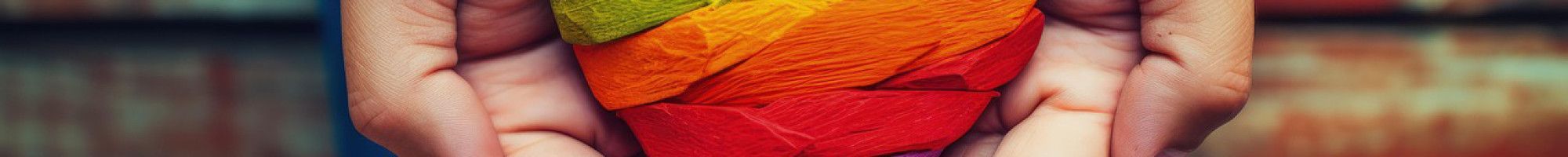 Someone holding a wooden love heart